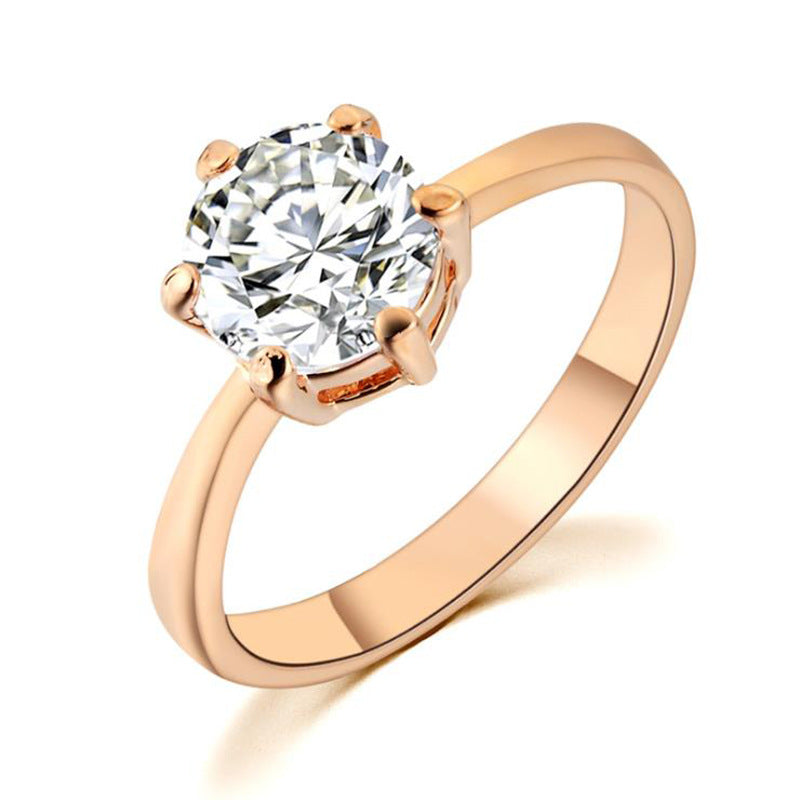 Jewel Hut Classic Solitaire Zircon Ring