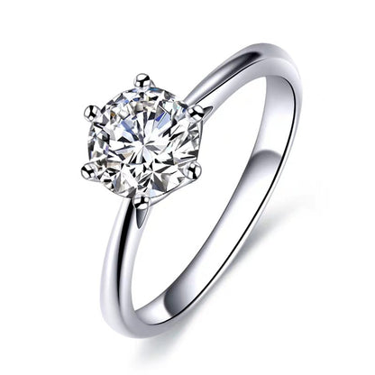 Jewel Hut Classic Solitaire Zircon Ring