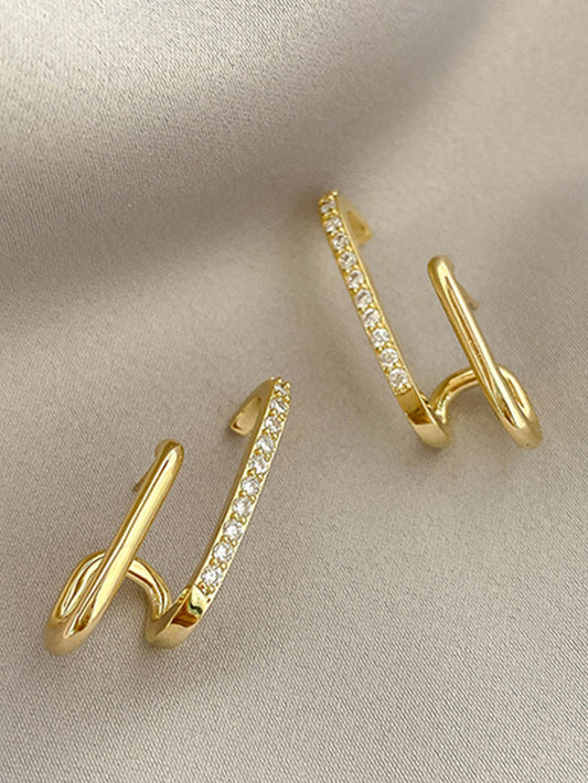 Jewel Hut Rhinestone Decor Stud Earrings