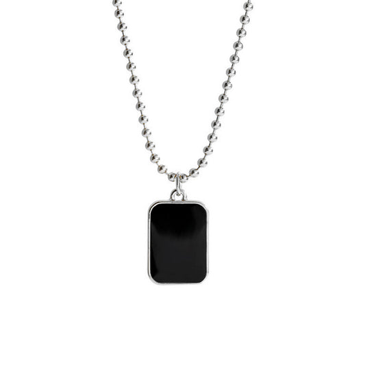 Jewel Hut Minimalist Rectangle Pendant Necklace