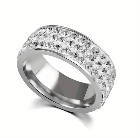 Jewel Hut Three-Row Zirconia Pave Ring